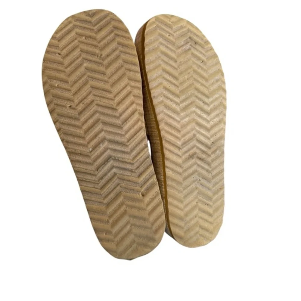 Steve Madden Women’s 9 Kasper Woven Textured Platform Slide‎ Sandals Beige Tan